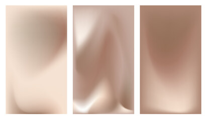 Mocha Mousse. Set of elegance soft brown gradient background on trendy color 2025. Vertical banner for social media, presentation, branding, websites, cover, branding. Vector digital illustration