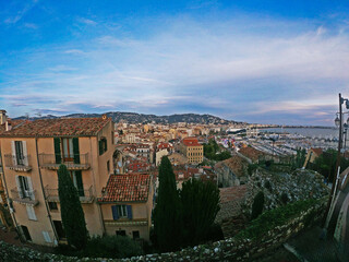 View from The church of Notre-Dame-d'Esperance in Cannes, France 