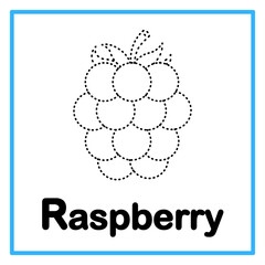 tracing raspberry alfabet illustration © Rahmatullah