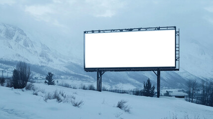 Obraz premium billboard and copy space on white screen