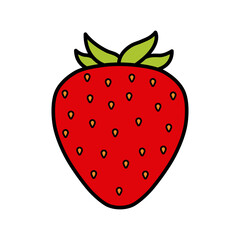 Obraz premium flat strawberry illustration