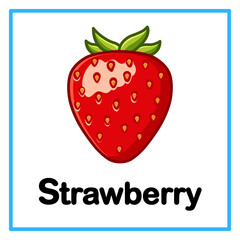 fresh strawberry alfabet illustration © Rahmatullah