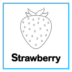 tracing strawberry alfabet illustration © Rahmatullah