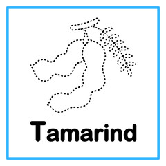 tracing tamarind alfabet illustration © Rahmatullah