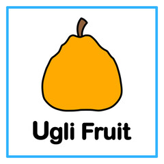 flat ugli fruit alfabet illustration © Rahmatullah