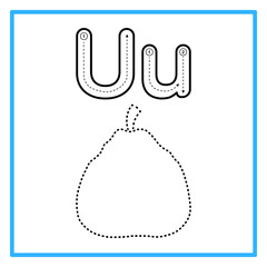 tracing alfabet trace ugli fruit illustration © Rahmatullah