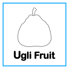tracing ugli fruit alfabet illustration © Rahmatullah