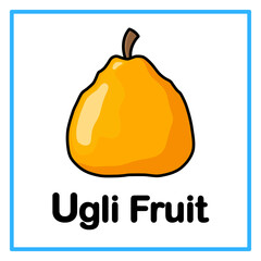 ugli fruit alfabet illustration © Rahmatullah