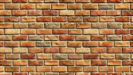 Obraz premium Textured brick wall in warm tones