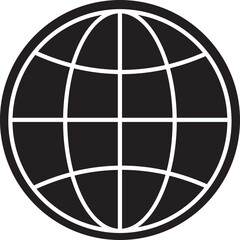 World globe icon. Earth globe sign. World globe grids in circle form. Linear striped spheres, earth latitude and longitude line grid. World planet earth icon - stock vector.