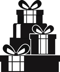 Gift box vector silhouette