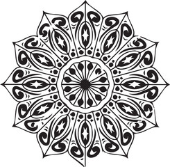 Beautiful flower art and mandala vector design