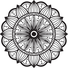 Beautiful flower art and mandala vector design