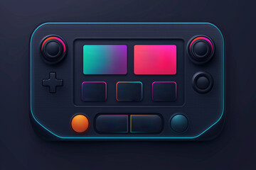 Futuristic Gaming Controller, Neon Glow, Sleek Design, Immersive Experience