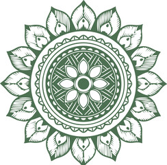 Beautiful flower art and mandala vector design