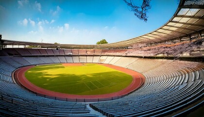 Obraz premium リミナルスペース 人のいないスタジアム