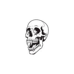 Skull silhouette vector image 