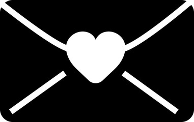 Email envelope icon with marker new message isolated on transparent background. Render email notification heart missed with letters, check mark, paper plane and magnifying glass.