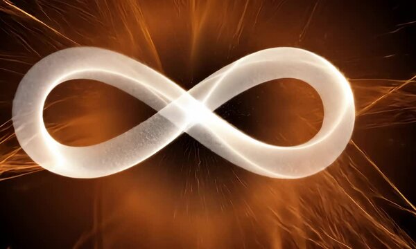 The beauty of abstract flowing infinity symbol