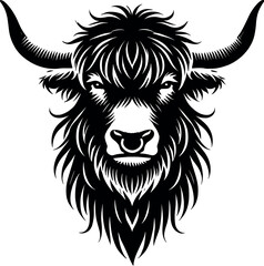 Cow Vector Black Silhouette Cricut Design for T-Shirt