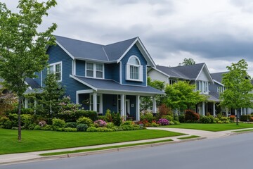 Cozy suburban house craftsman style architecture
