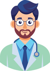 doctor from hospital, therapist, medical staff, nurse,  isolated vector character