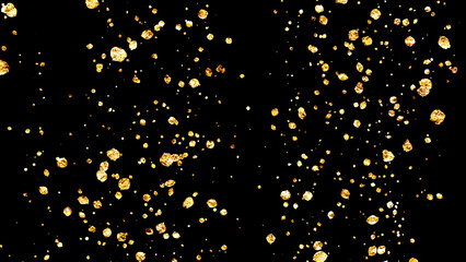 キラキラした金色のしぶきの背景素材