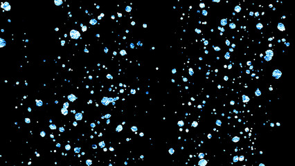キラキラした青色のしぶきの背景素材
