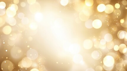 Obraz premium Soft Golden Bokeh Background with Bright Light Effects and Glittering Circles