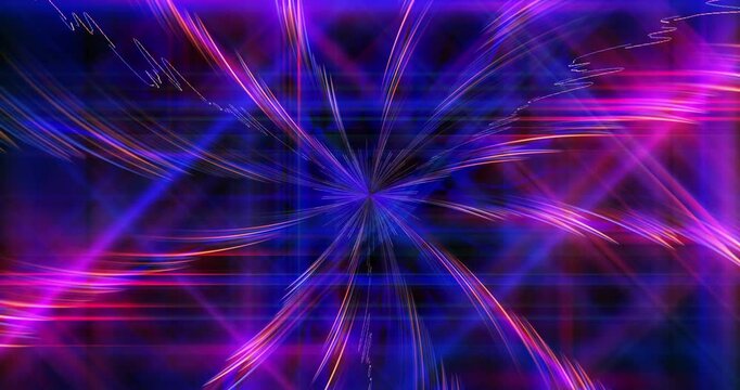 Colorful animated background in blue and pink tones. Club video. Meditating video. Seamless loop. Loop