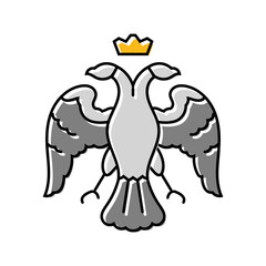 double headed eagle byzantine color icon vector. double headed eagle byzantine sign. isolated symbol illustration