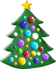 Albero di Natale Illustrazione isolata