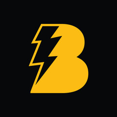 leter b eletric icon logo design abstract vector