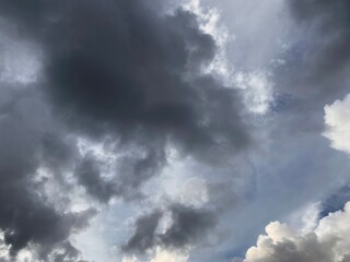 Black clouds ready to rain, Dramatic sky