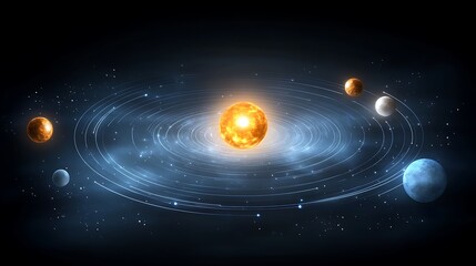 Obraz premium Exploring the Infinite Beauty of the Universe with Stars and Planets