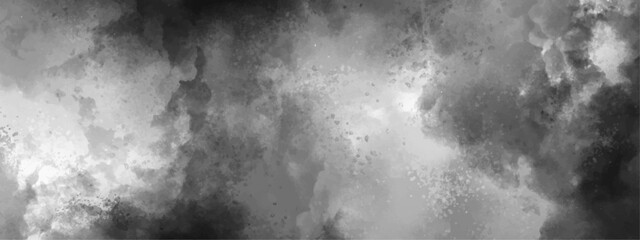 Abstract design with white paper texture background . Black and white ink effect water color Gray aquarelle painted grunge design. Vintage and gray cloud paper texture