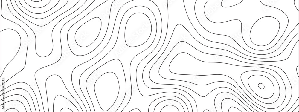 Leinwandbilder abstract luxury white modern 3d papercut background. topography line circle creative topography map 