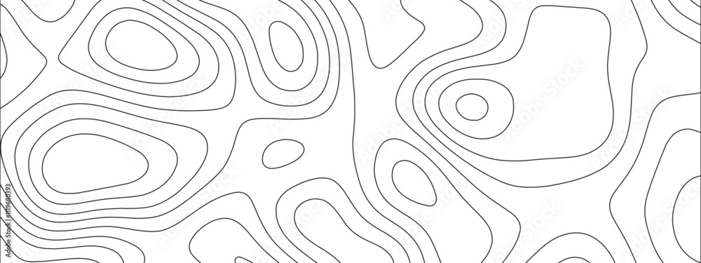 Leinwandbilder abstract luxury white modern 3d papercut background. topography line circle creative topography map 