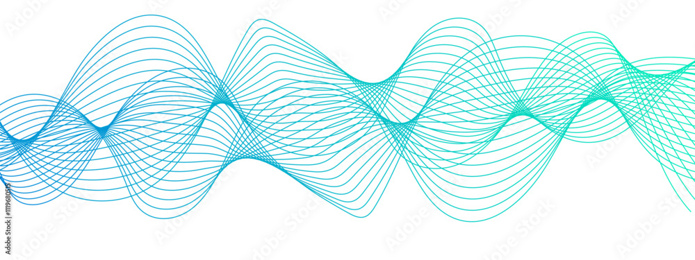Poster vibrant wavy colorful lines on a blank canvas illustration design elements in concept of arts, energ