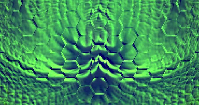 Colorful animated background in blue and green tones. Club video. Meditation video. Seamless loop. Loop