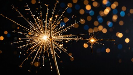 Obraz premium sparkler on black background