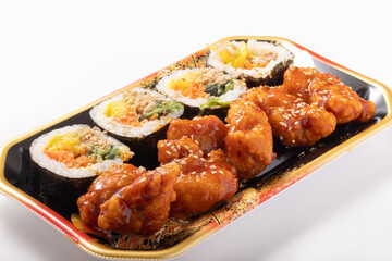 キンパとヤンニョムチキン