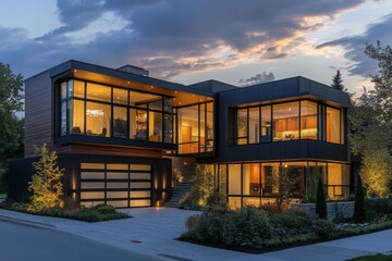 Modern luxury homes architectural design contemporary townhouses glass facades