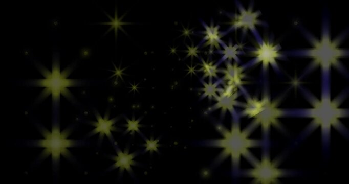 Multicolored twinkling stars. Colorful animated background and club video. Meditation video. Seamless loop. Loop