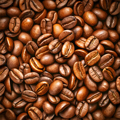 Fototapeta premium Roasted Coffee Beans. Aromatic. Rich. and Dark