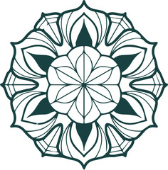 Beautiful flower art and mandala vector design