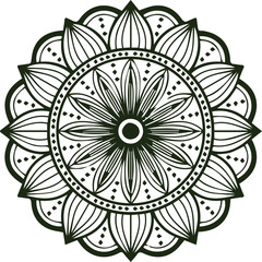 Beautiful flower art and mandala vector design