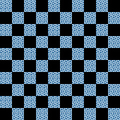 202 Blue and Black seamless check pattern