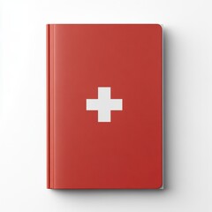 Obraz premium Essential First-Aid Manual Booklet with Colorful Cover Designs on White Background, Realistic Health Guide Concept.