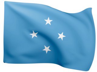 3d Flags Of Federated States of Micronesia.